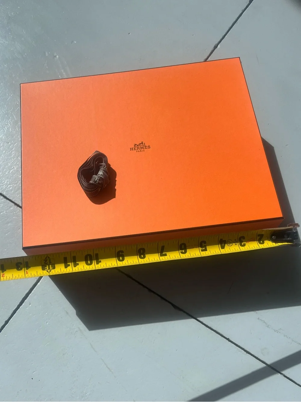 Classic Orange HERMES Box (Brown HERMES logo Ribbon included)